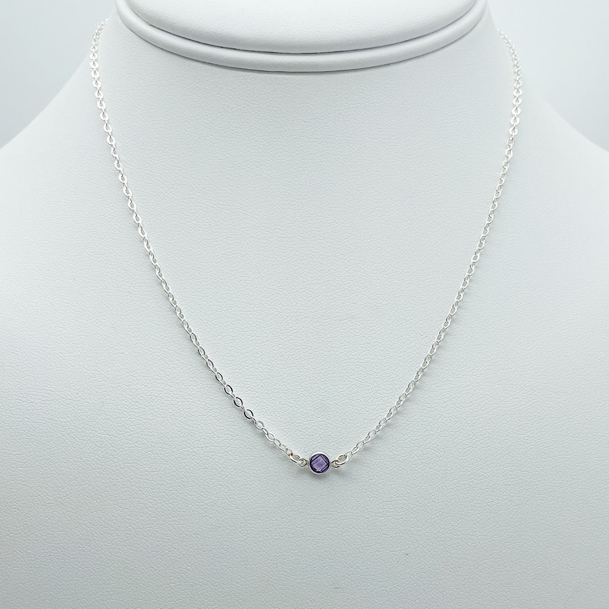 alexandrite birthstone necklace, necklace, cable chain necklace, 14k gold-filled, essbe, michigan made