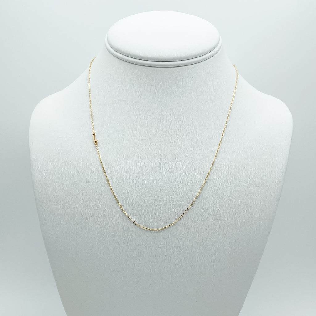 L necklace, gold-filled, essbe, chain necklace
