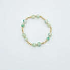 gold filled bracelet, elastic bracelet, beaded bracelet, stackable bracelet, green bracelet, cute bracelet, simple bracelet, dainty bracelet