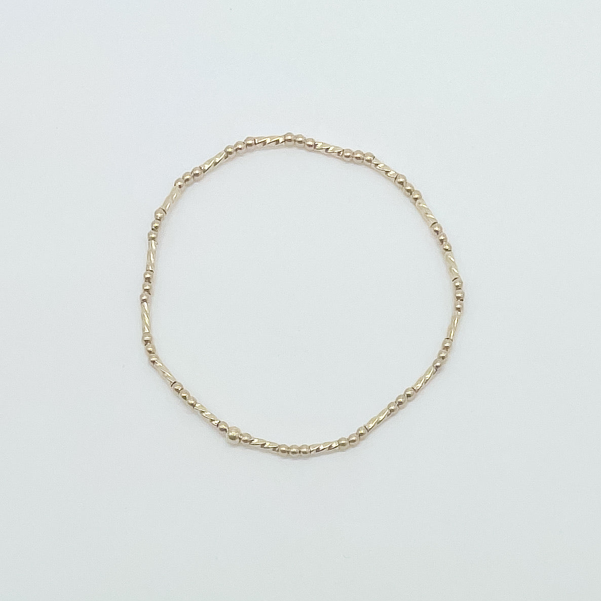 Madison beaded bracelet, fall collection, small business, handmade, sparkly tube beads, 2mm round beads, 14k gold filled bracelet, elastic bracelet, beaded bracelet, elegant bracelet