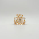 mini hair clip, checkered hair clip, hair accessories, small business, hair clip, orange hair clip, multi-color hair clip. white hair clip, small hair clip