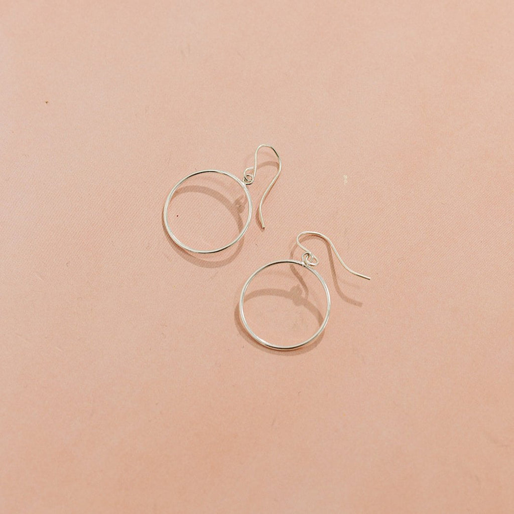 Open circle hoop earrings, gold earrings, gold-filled hoops, 14k gold-filled earrings, hanging earrings, small business, sterling silver earrings, silver earrings, sterling silver hoops