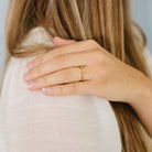 Open ended ring, adjustable size ring, gold-filled ring, dainty ring, simple ring, small business, essbe, michigan, stackable ring, waterproof ring