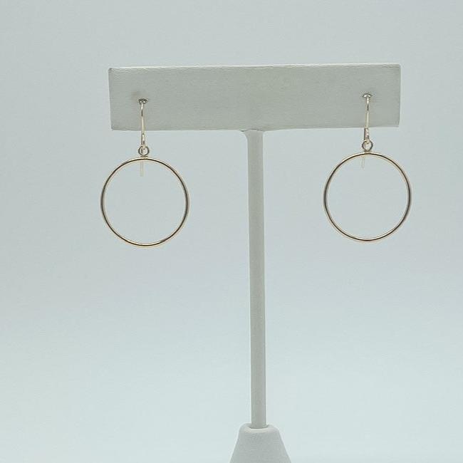 14k gold filled earrings, hoops, made in usa, michigan, essbe