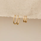 Oval hoops, dainty hoops, gold-filled hoops, everyday hoops, trendy hoop earrings, waterproof earrings, waterproof hoops, small business, essbe, michigan