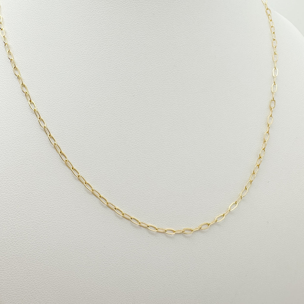 gold-filled paperclip chain necklace