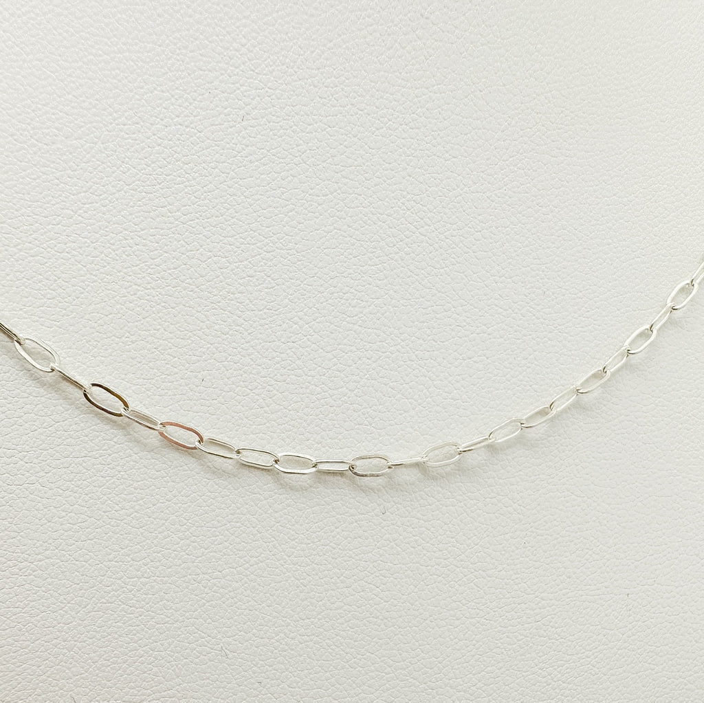 .925 sterling silver paperclip chain necklace