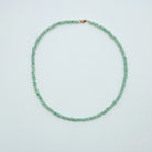 beaded necklace, green, blue, essbe, michigan made, rochester, handmade