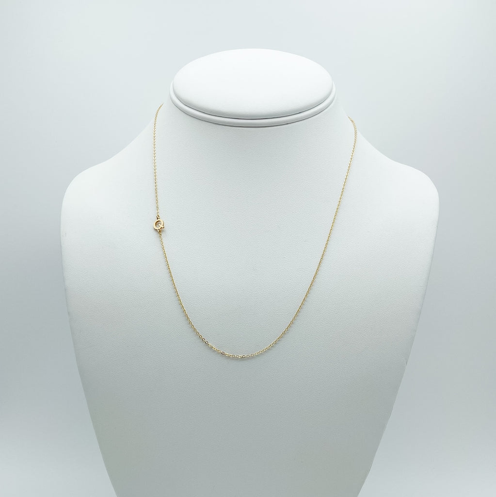 letter Q necklace, from small business, gold-filled jewelry, essbe