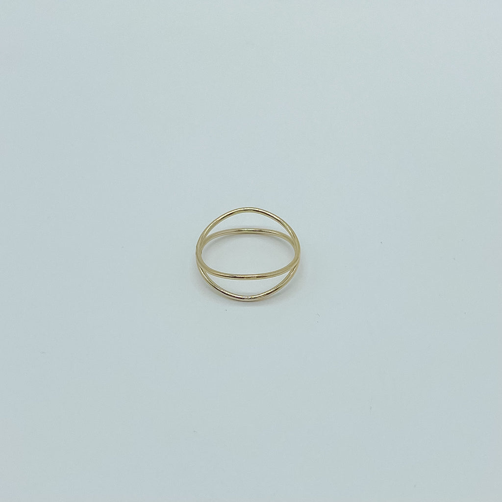 ribbon ring, gold filled ring, sterling silver ring, waterproof ring, small business, essbe, dainty ring, stackable ring, unique ring