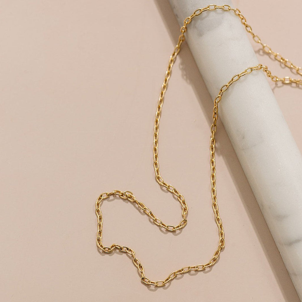 GoldFilled Rounded paperclip necklace, rounded paperclip necklace, goldfilled necklace