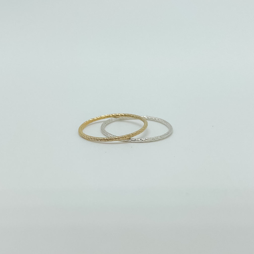 sparkle ring, skinny stacking ring, dainty ring, waterproof ring, gold filled ring, sterling silver ring, stackable ring, small business, essbe