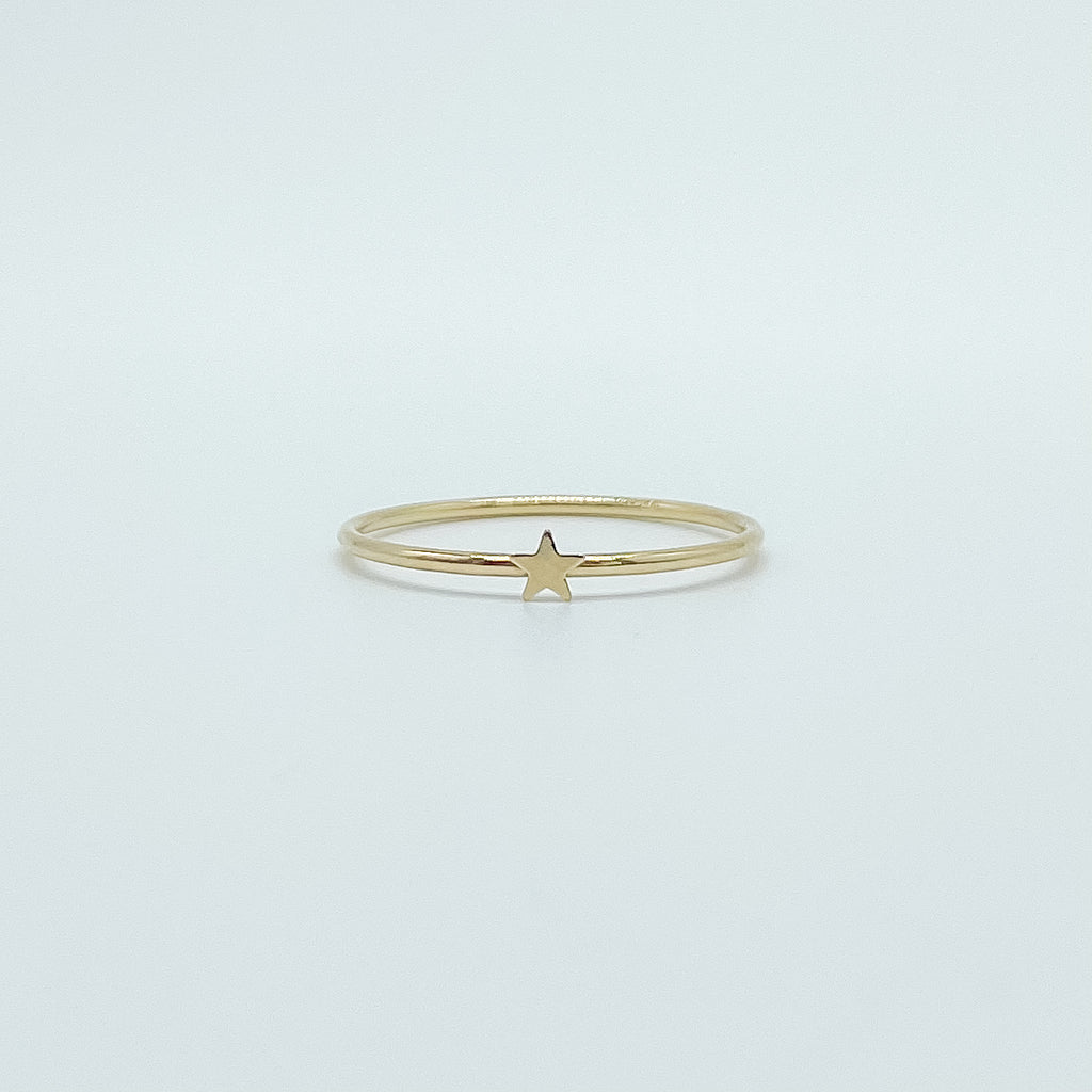 14k Gold Filled ring, star ring, dainty ring, stackable ring, water proof ring, star jewelry, small business, essbe, simple ring