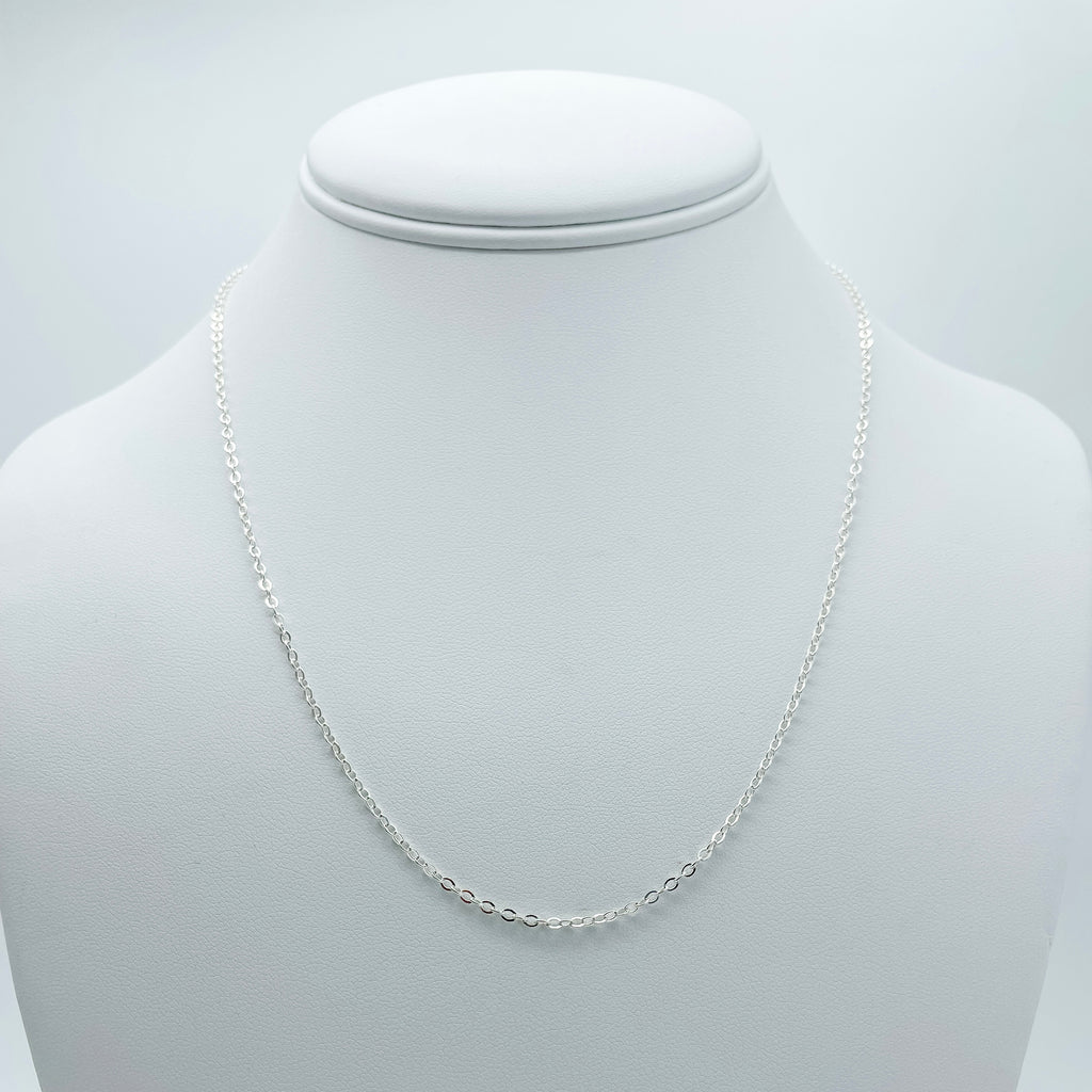 sterling silver necklace, cable chain, cable necklace, sterling silver cable chain necklace