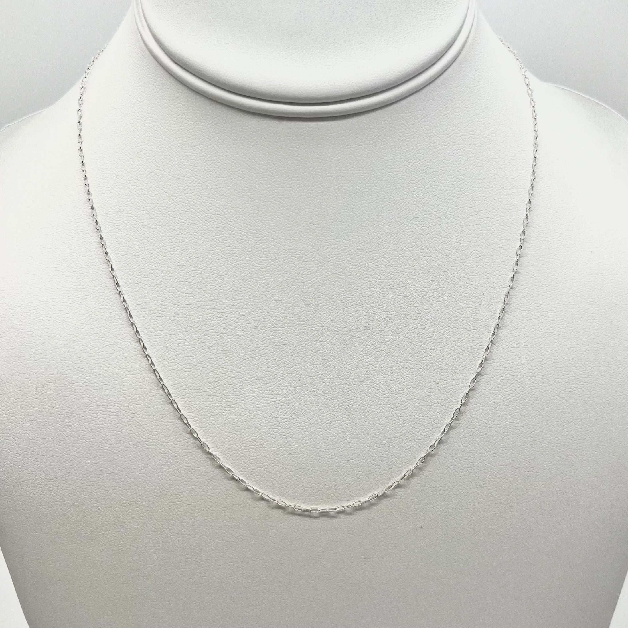 sterling silver necklace, mini paperclip necklace, sterling silver mini paperclip necklace