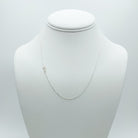 letter T necklace, cable chain necklace, sterling silver