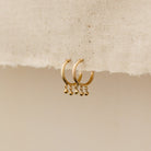 gold filled hoop earrings, gold filled charm hoop earrings, small gold filled earrings, gold filled hoop earrings, gold filled earrings, waterproof earrings