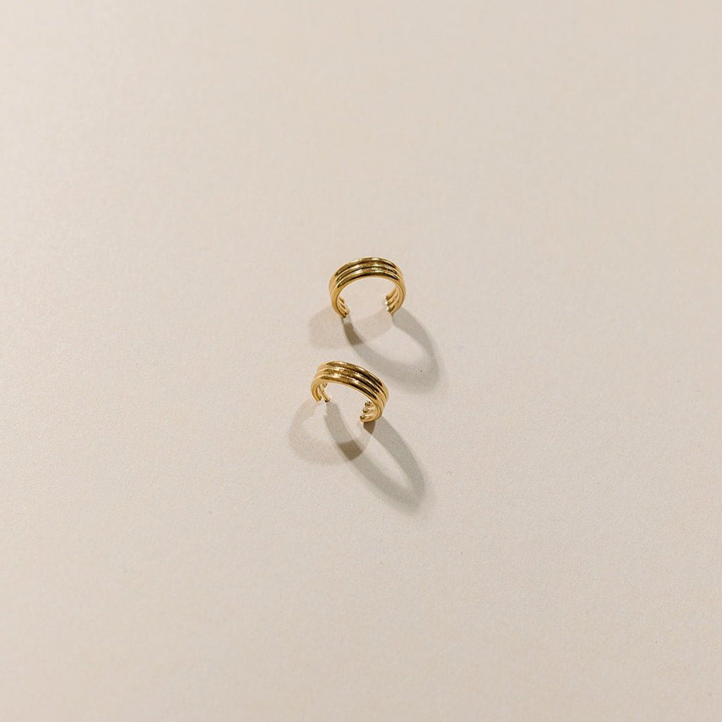 gold filled hoop earrings, gold filled triple hoop earrings, small gold filled earrings, gold filled hoop earrings, gold filled earrings, waterproof earrings, sterling silver earrings, sterling silver hoops