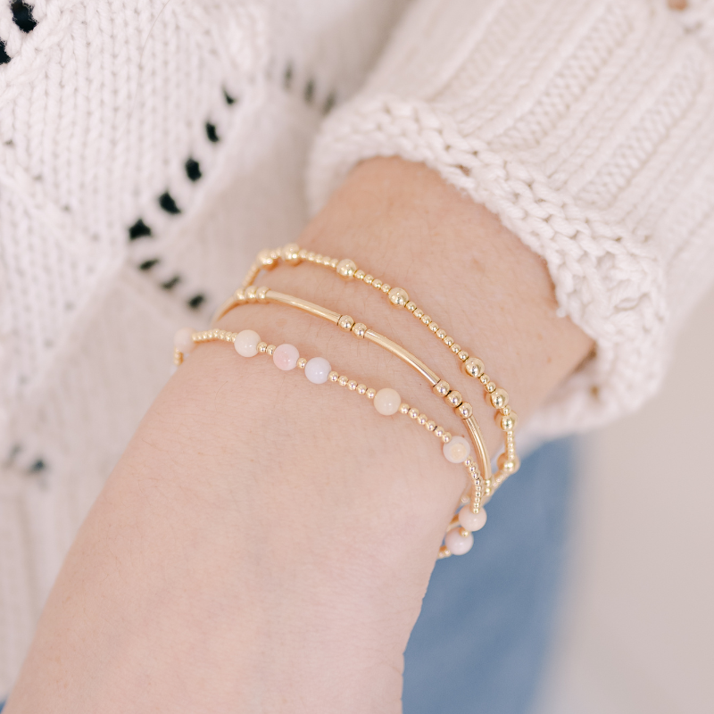 bracelet stack inspiration, essbe jewelry, beaded bracelet, gold-filled bracelets