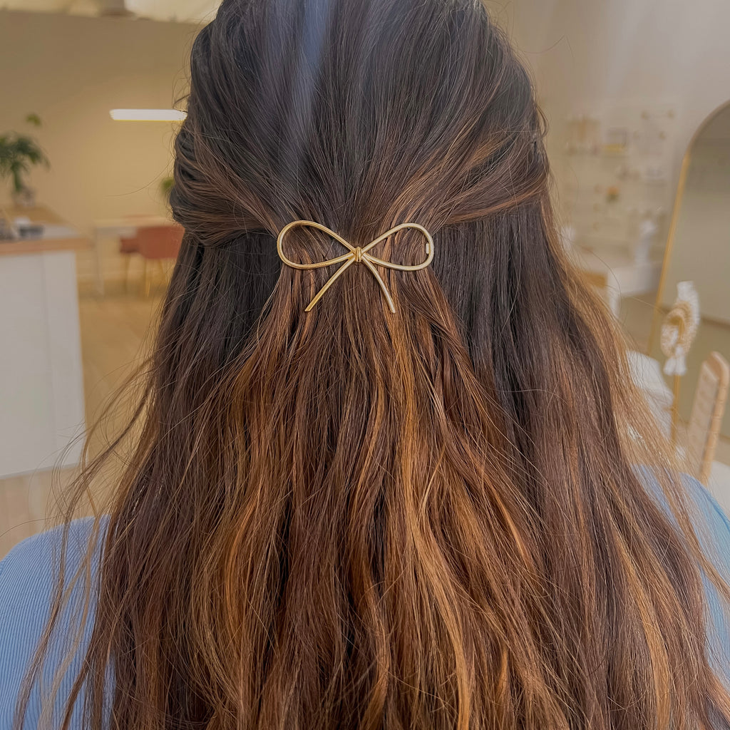 bow hair clip, bow hair barrette, bow hair accessories, hair accessories, bow accessories, gold bow hair clip, gold bow hair barrette